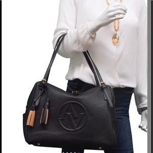 Designer Adrienne Vittadini Tassel Shoulder Bag